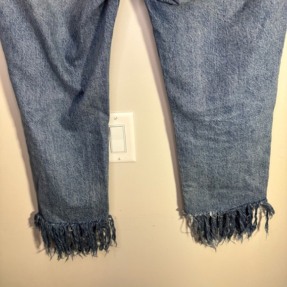 Anthropologie Pilcro and the Letterpress Hyphen Boy Fit Fringe Crop Jeans Sz 29 - Picture 10 of 14